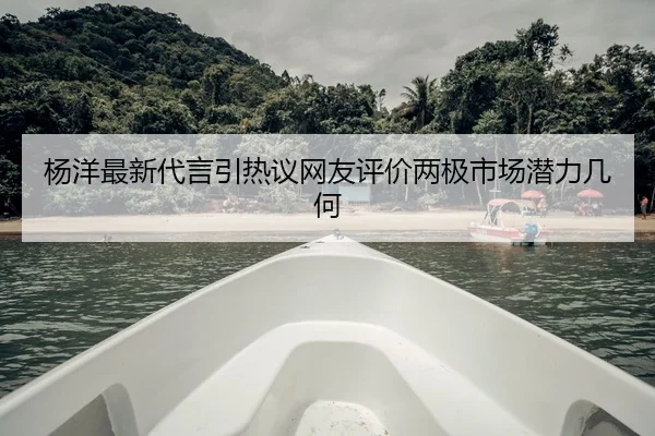 杨洋最新代言引热议网友评价两极市场潜力几何